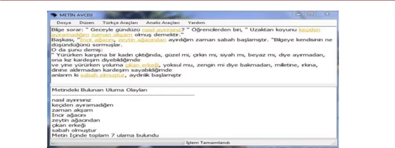 Metin Avcısı TUBİTAK Raporu