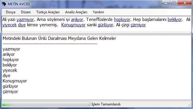 Metin Avcısı TUBİTAK Raporu