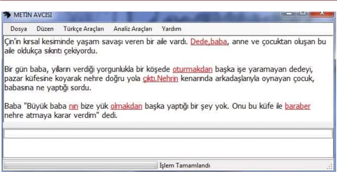 Metin Avcısı TUBİTAK Raporu