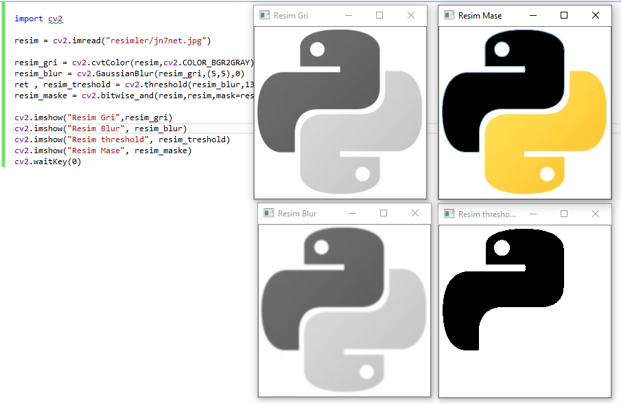 Python ve OpenCV ile Resim İşlemlerine Giriş 1