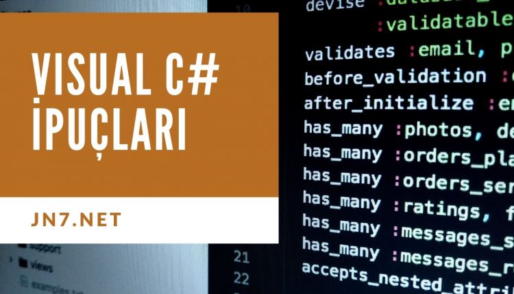 visual c# ipuçları